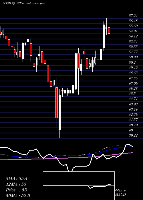 weekly chart AvnetInc