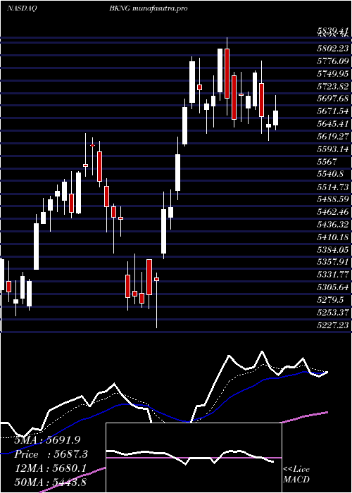  Daily chart BookingHoldings