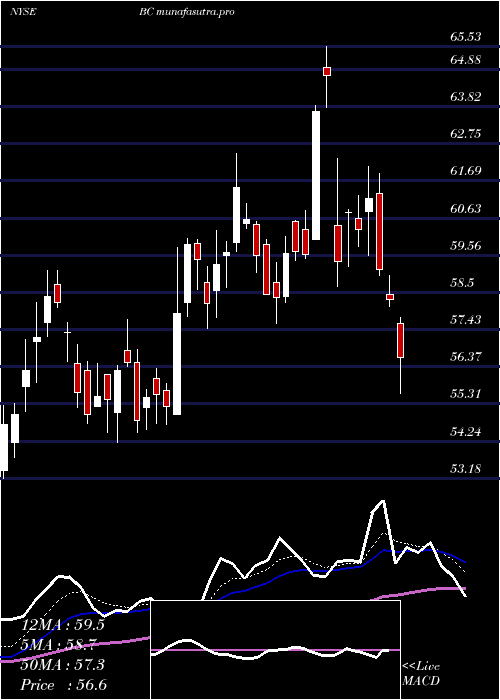  Daily chart BrunswickCorporation