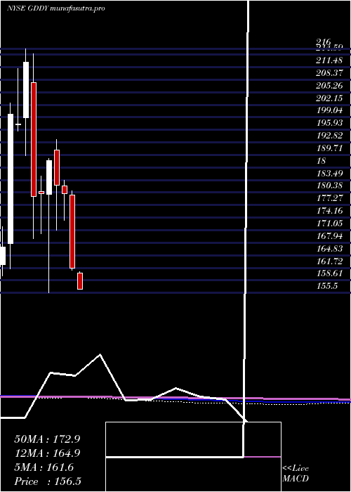  monthly chart GodaddyInc