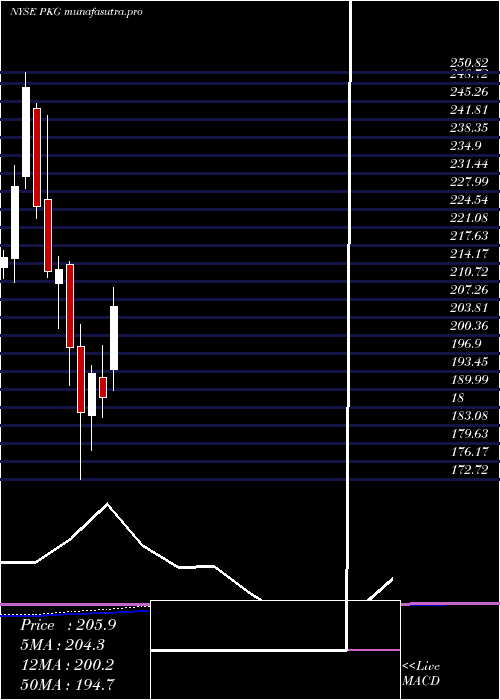 monthly chart PackagingCorporation