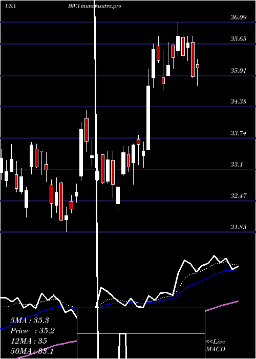 Daily chart BorgwarnerInc