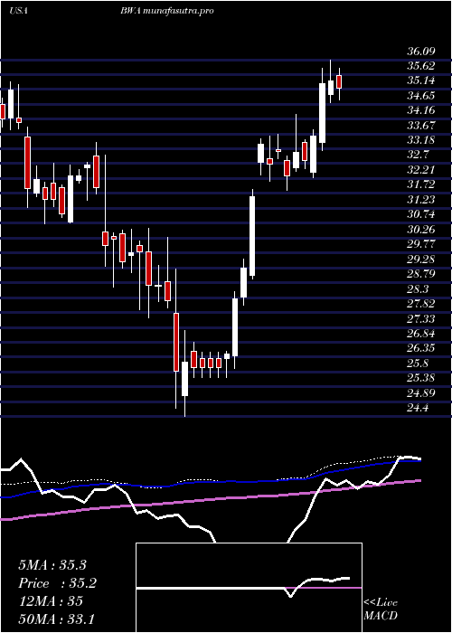 weekly chart BorgwarnerInc