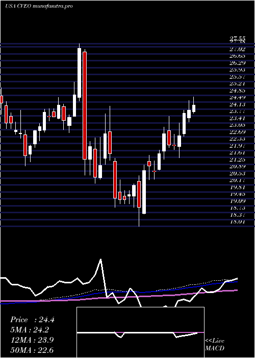 weekly chart CiveoCorporation