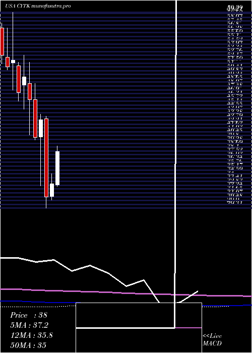 monthly chart CytokineticsIncorporated