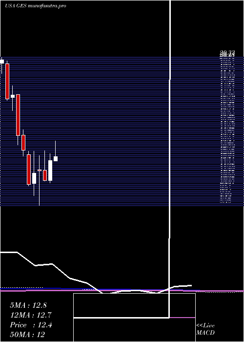 monthly chart GuessInc