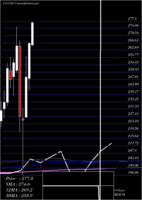 monthly chart HiltonWorldwide