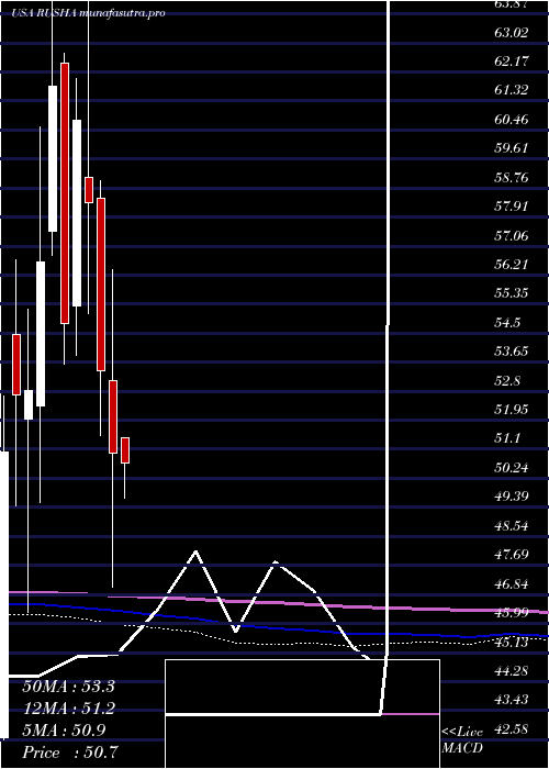  monthly chart RushEnterprises