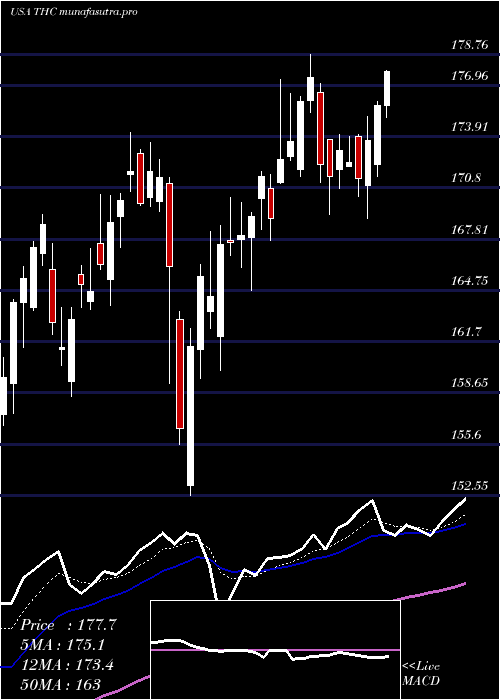 Daily chart TenetHealthcare