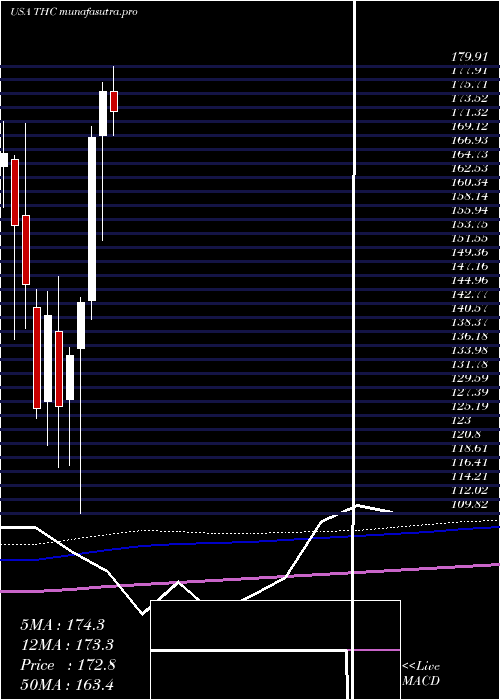 monthly chart TenetHealthcare